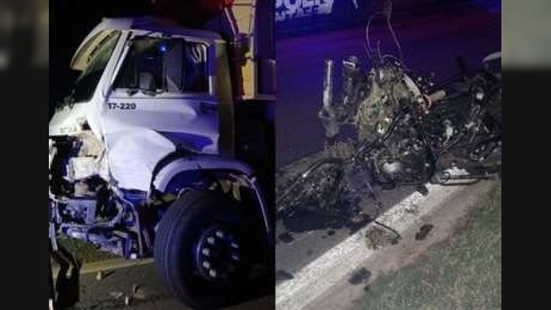 Un camión atropelló y mató a un motociclista de 21 años en la ruta 34