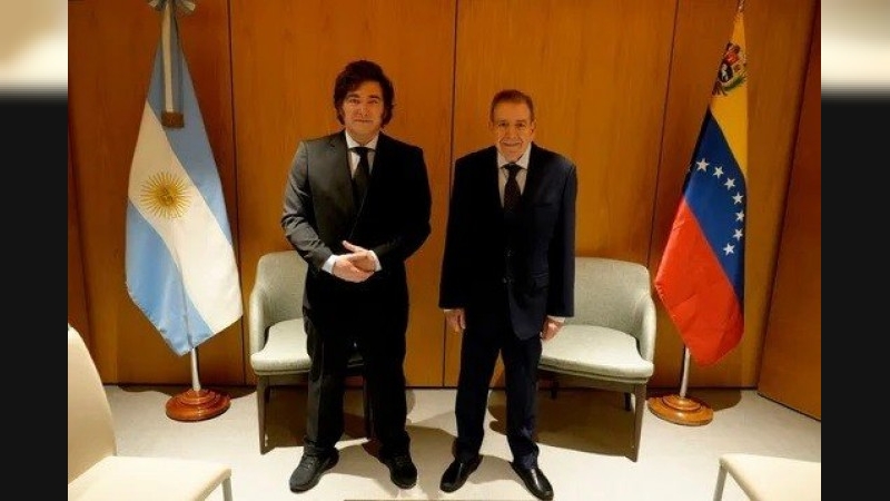 Javier Milei se reunió con Edmundo González Urrutia en Madrid