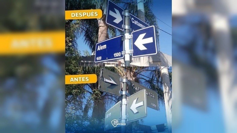 Recambio de carteles nomencladores
