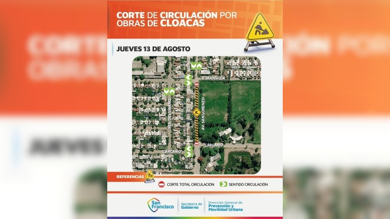 Corte de circulaci&oacute;n en Barrio Parque por obra de cloacas