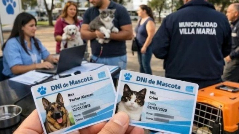 Villa Mar&iacute;a implement&oacute; un DNI obligatorio para perros y gatos