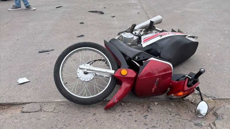 Motociclista sufrió lesiones graves tras un accidente de tránsito