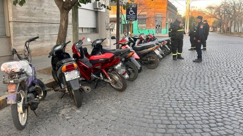 Secuestraron 14 motocicletas durante un operativo de control vehicular