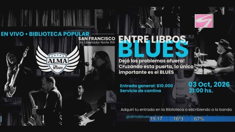 &ldquo;Entre Libros, Blues&rdquo;: Alma Blues se presenta en la Biblioteca Popular